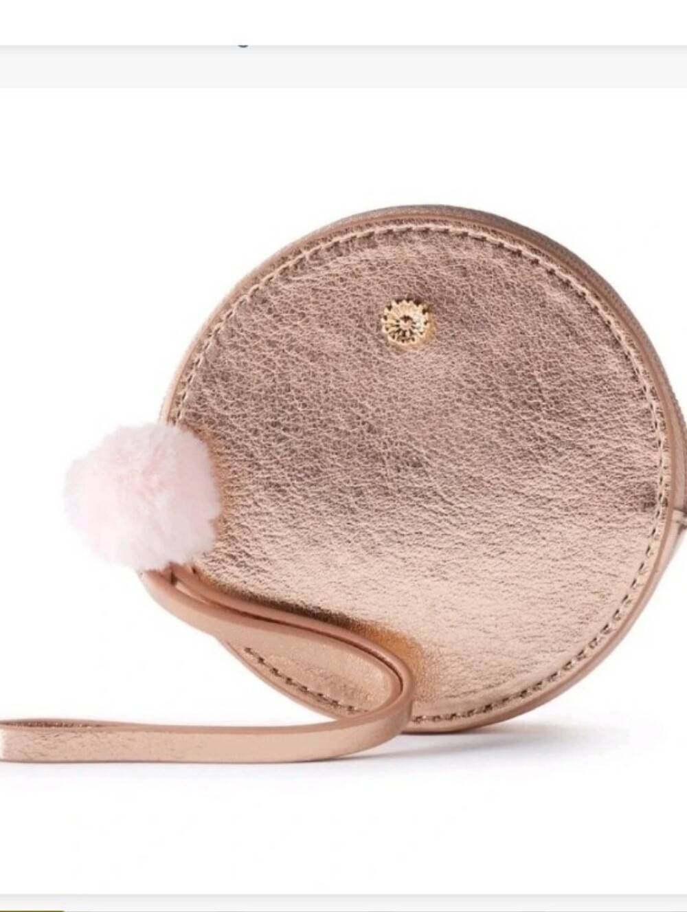 LC Lauren Conrad-Metallic Circle Wristlet (Rose Gold 🩷)